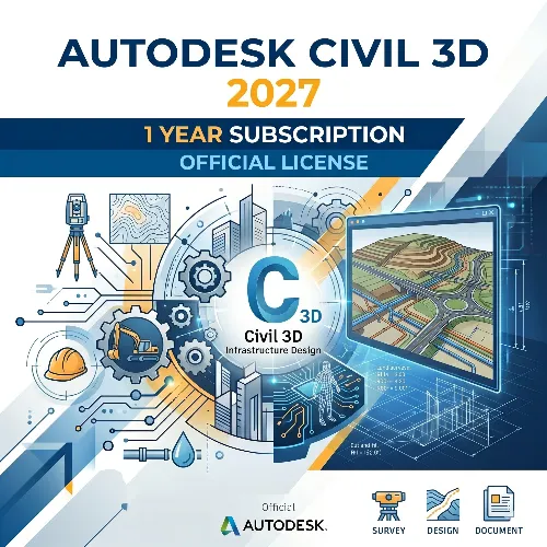 Autodesk Civil 3D 2027 1 Year Subscription | Official License